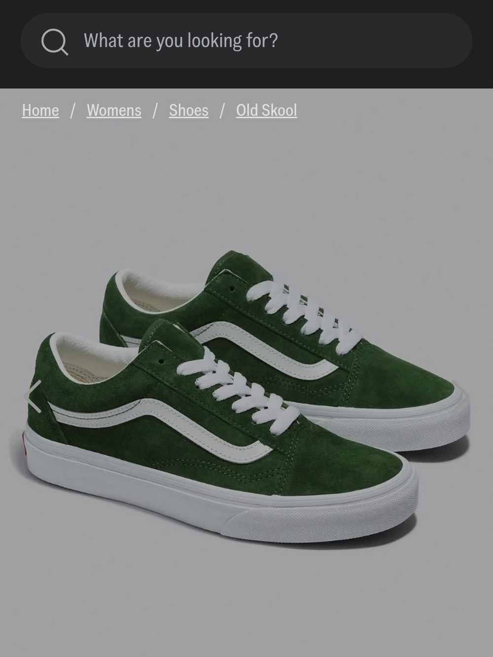 NWT Vans Old Skool Green Pig Suede Sneakers with White Stripe Mens Size 9